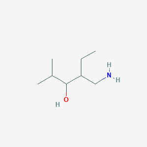 molecular formula C8H19NO B13181681 4-(Aminomethyl)-2-methylhexan-3-ol 