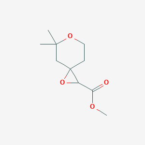 molecular formula C10H16O4 B13181702 Methyl 5,5-dimethyl-1,6-dioxaspiro[2.5]octane-2-carboxylate CAS No. 115996-47-9