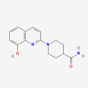 molecular formula C15H17N3O2 B1318173 1-(8-羟基喹啉-2-基)哌啶-4-甲酰胺 CAS No. 941868-39-9