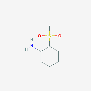 molecular formula C7H15NO2S B13181743 2-Methanesulfonylcyclohexan-1-amine CAS No. 1235441-21-0