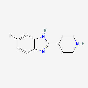 molecular formula C13H17N3 B1318176 5-甲基-2-哌啶-4-基-1H-苯并咪唑 CAS No. 295790-48-6