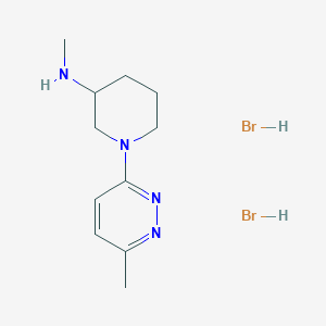 molecular formula C11H20Br2N4 B13181772 N-methyl-1-(6-methylpyridazin-3-yl)piperidin-3-amine dihydrobromide 