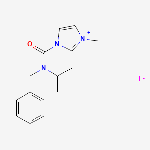 molecular formula C15H20IN3O B13181834 1-[Benzyl(propan-2-yl)carbamoyl]-3-methyl-1H-imidazol-3-ium iodide 