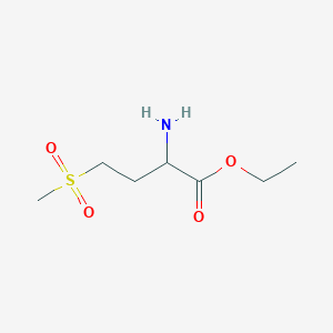 molecular formula C7H15NO4S B13181836 Ethyl 2-amino-4-(methylsulfonyl)butanoate 