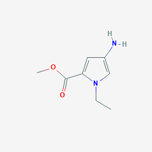 molecular formula C8H12N2O2 B13181851 methyl 4-amino-1-ethyl-1H-pyrrole-2-carboxylate 