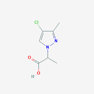 molecular formula C7H9ClN2O2 B1318187 2-(4-chloro-3-methyl-1H-pyrazol-1-yl)propanoic acid CAS No. 1005694-58-5