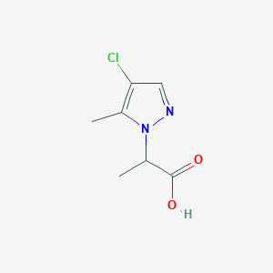 molecular formula C7H9ClN2O2 B1318188 2-(4-chloro-5-methyl-1H-pyrazol-1-yl)propanoic acid CAS No. 1005650-61-2