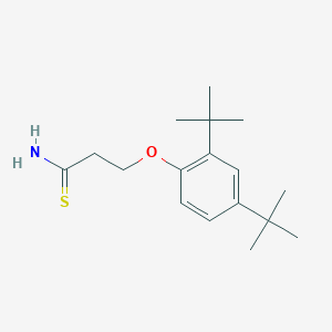 molecular formula C17H27NOS B13181911 3-(2,4-Di-tert-butylphenoxy)propanethioamide 