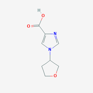 molecular formula C8H10N2O3 B13181924 1-(Oxolan-3-yl)-1H-imidazole-4-carboxylic acid 