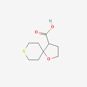 molecular formula C9H14O3S B13181927 1-Oxa-8-thiaspiro[4.5]decane-4-carboxylic acid 