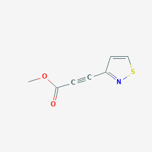molecular formula C7H5NO2S B13181934 Methyl 3-(1,2-thiazol-3-yl)prop-2-ynoate 