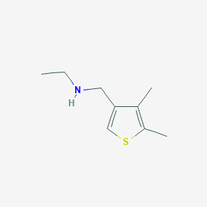 molecular formula C9H15NS B13181937 (4,5-Dimethyl-thiophen-3-ylmethyl)-ethyl-amine 