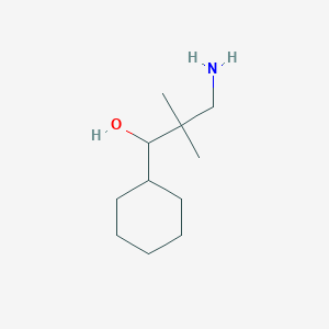 molecular formula C11H23NO B13181957 3-Amino-1-cyclohexyl-2,2-dimethylpropan-1-ol 