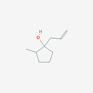 molecular formula C9H16O B13182002 2-Methyl-1-(prop-2-en-1-yl)cyclopentan-1-ol 