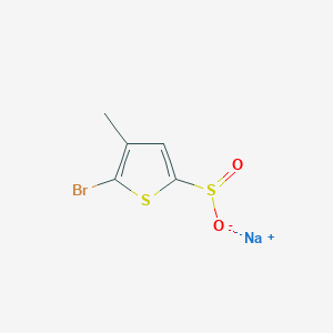 molecular formula C5H4BrNaO2S2 B13182044 Sodium 5-bromo-4-methylthiophene-2-sulfinate 