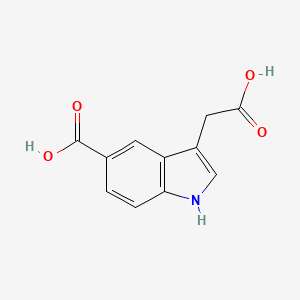 molecular formula C11H9NO4 B13182050 3-(carboxymethyl)-1H-indole-5-carboxylicacid 