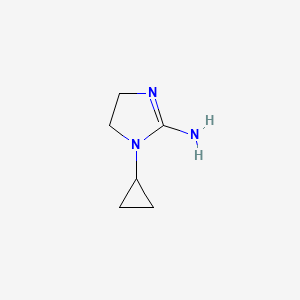 molecular formula C6H11N3 B13182076 1-cyclopropyl-4,5-dihydro-1H-imidazol-2-amine 