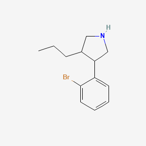 molecular formula C13H18BrN B13182078 3-(2-Bromophenyl)-4-propylpyrrolidine 