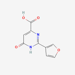 molecular formula C9H6N2O4 B13182080 2-(Furan-3-yl)-6-oxo-1,6-dihydropyrimidine-4-carboxylic acid 