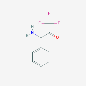 molecular formula C9H8F3NO B13182095 3-Amino-1,1,1-trifluoro-3-phenylpropan-2-one 