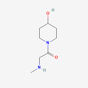 molecular formula C8H16N2O2 B13182164 1-(4-Hydroxypiperidin-1-yl)-2-(methylamino)ethan-1-one 