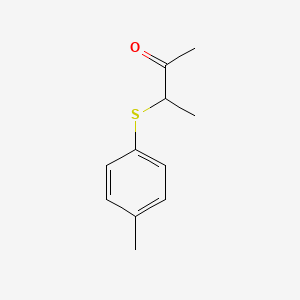 molecular formula C11H14OS B13182207 3-[(4-Methylphenyl)sulfanyl]butan-2-one 