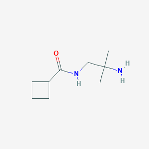 molecular formula C9H18N2O B13182239 N-(2-Amino-2-methylpropyl)cyclobutanecarboxamide 
