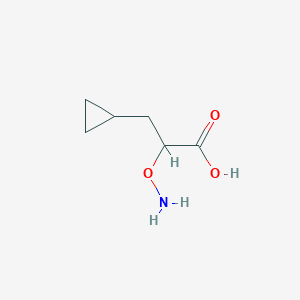 molecular formula C6H11NO3 B13182254 2-(Aminooxy)-3-cyclopropylpropanoic acid 