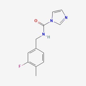 molecular formula C12H12FN3O B13182268 N-[(3-Fluoro-4-methylphenyl)methyl]-1H-imidazole-1-carboxamide 