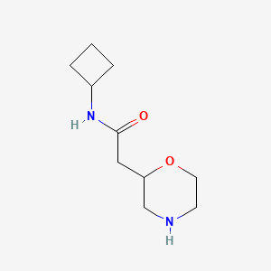 molecular formula C10H18N2O2 B13182269 N-cyclobutyl-2-(morpholin-2-yl)acetamide 