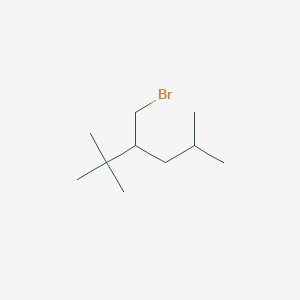 molecular formula C10H21Br B13182270 3-(Bromomethyl)-2,2,5-trimethylhexane 