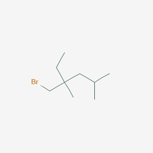 molecular formula C9H19Br B13182352 4-(Bromomethyl)-2,4-dimethylhexane 