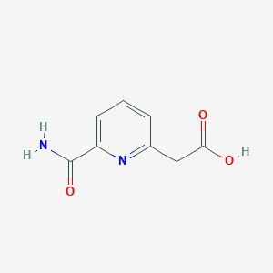 molecular formula C8H8N2O3 B13182364 2-(6-Carbamoylpyridin-2-yl)acetic acid 