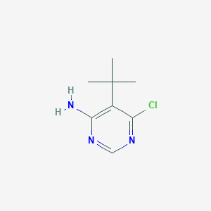 molecular formula C8H12ClN3 B13182395 5-Tert-butyl-6-chloropyrimidin-4-amine 