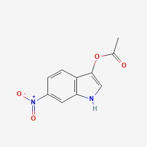 molecular formula C10H8N2O4 B13182487 6-nitro-1H-indol-3-yl acetate 