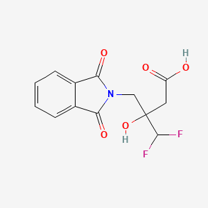 molecular formula C13H11F2NO5 B13182495 3-((1,3-Dioxoisoindolin-2-yl)methyl)-4,4-difluoro-3-hydroxybutanoic acid 