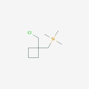 molecular formula C9H19ClSi B13182501 {[1-(Chloromethyl)cyclobutyl]methyl}trimethylsilane 