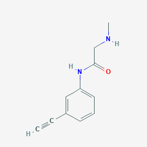 molecular formula C11H12N2O B13182509 N-(3-ethynylphenyl)-2-(methylamino)acetamide 