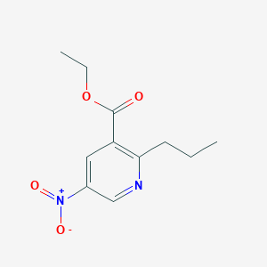molecular formula C11H14N2O4 B13182528 Ethyl 5-nitro-2-propylnicotinate 