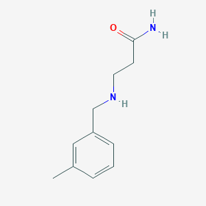 molecular formula C11H16N2O B13182595 3-((3-Methylbenzyl)amino)propanamide 
