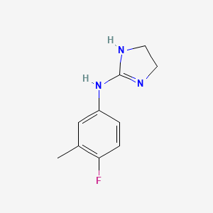 molecular formula C10H12FN3 B13182603 N-(4-fluoro-3-methylphenyl)-4,5-dihydro-1H-imidazol-2-amine 