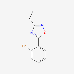 molecular formula C10H9BrN2O B13182632 5-(2-Bromophenyl)-3-ethyl-1,2,4-oxadiazole 