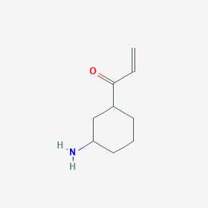 molecular formula C9H15NO B13182697 1-(3-Aminocyclohexyl)prop-2-en-1-one 