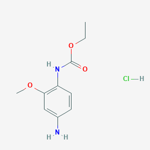 molecular formula C10H15ClN2O3 B1318270 Ethyl (4-amino-2-methoxyphenyl)carbamate hydrochloride 