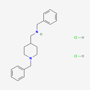 molecular formula C20H28Cl2N2 B1318277 N-benzyl-N-[(1-benzylpiperidin-4-yl)methyl]amine dihydrochloride 