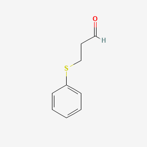 molecular formula C9H10OS B13182776 Propanal, 3-(phenylthio)- CAS No. 27098-65-3