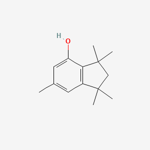 molecular formula C14H20O B13182786 1,1,3,3,6-Pentamethylindan-4-ol CAS No. 53718-28-8