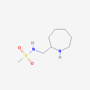 molecular formula C8H18N2O2S B13182807 N-[(Azepan-2-yl)methyl]methanesulfonamide 