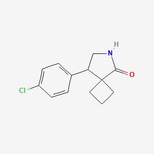 molecular formula C13H14ClNO B13182818 8-(4-Chlorophenyl)-6-azaspiro[3.4]octan-5-one 