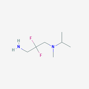 molecular formula C7H16F2N2 B13182822 (3-Amino-2,2-difluoropropyl)(methyl)(propan-2-yl)amine 